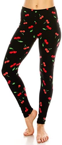 ALWAYS Women's Print Pattern Leggings - Premium Buttery Soft Peach Skin Stretch Pants