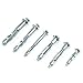 HELIFOUNER Hollow Wall Anchor Screws Set, 6 Sizes Heavy Duty Zinc Plated Steel Molly Bolt Hollow Drive Wall Anchor Screws Assortment Kit for Drywall, Plaster and Tile, 48 PCS