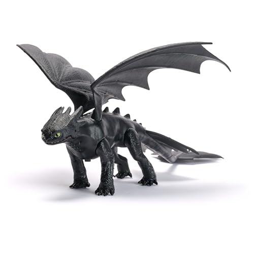 - Figura Dragón Desdentao de Batalla de Cómo Entrenar a tu Dragón con Sonidos de Plasma, Figura de Acción Articulada 33 cm - Juguetes Niños 4 Años + - Regalo Niño 4 Años +