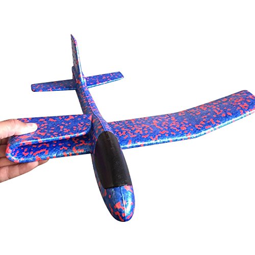 Easyflower Peg Hammer Hand Throws Aircraft Color Bubble Swing Aircraft Children's Model Swing Toy (Yellow)