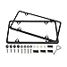 Ohuhu Black License Plate Frames, 4 Hole Matte Aluminum 2 PCS Slim License Plate Frame with Screws Caps (Black)