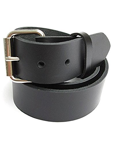 Big & Tall Mens Heavy Duty Black Leather Belt 1 1/2