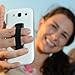 LOVEHANDLE Universal Phone Grip for Most Smartphones, Mini Tablets and Cases, Black Design Elastic Strap with Black Base, Black