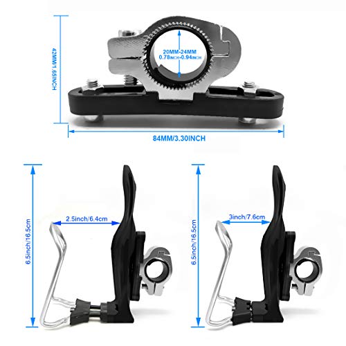 JIANKUN Adjustable Bike Water Bottle Cage,Lightweight Aluminum Alloy Bicycle Water Bottle Holder with Handlebar Mount Bracket (B-Type)