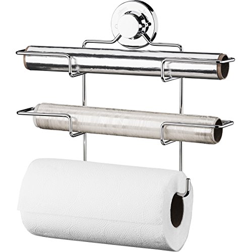 Suporte Para Papel Toalha Alumínio e Pvc Fixação Ventosa