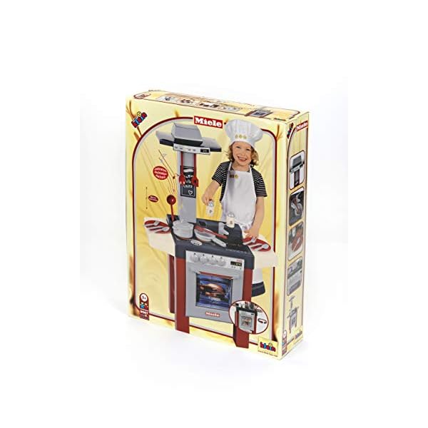 Theo Klein 9067 Miele Gourmetküche I Spielküche inkl. Kochplatte mit Sound I Ofen, Geschirrspülmaschine, Geschirr und viel Zubehör I Spielzeug für Kinder ab 3 Jahren – Bild 3