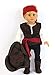American Fashion World Boy's Brown Buccaneer Halloween Costume for 18-inch Dolls| Premium Quality & Trendy Design | Dolls Clothes | Outfit Fashions for Dolls for Popular Brands