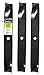 Maxpower 561381 3 Blade Set for A 50'' Cut Replaces OEM No 110-6837-03, black primary