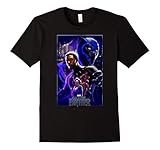 Mens Marvel Black Panther Movie Wakanda Purple Poster T-Shirt 2XL Black