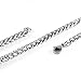 MASOP Men's Titanium Stainless Steel Wheat Chain Link Necklace 5mm Wide