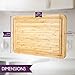 Pratico Kitchen Large Bamboo Cutting Board and Serving Tray with Juice Groove, 18 x 12 inch