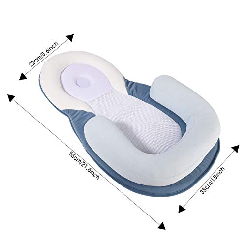 Portable Baby Crib Nursery Travel Folding Baby Bed Bag Infant Toddler Cradle Multifunction Storage Bag for 0-12 MonthBaby Care (Blue) - Thumbnail 5