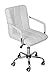 TMS White Modern Office Executive Synthetic Leather Swivel Arms Chair Computer Desk Task