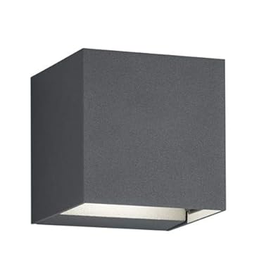 Trio Leuchten Adaja 226860242 LED Außen Wandleuchte, Aluminium, 2 x 3 Watt, Anthrazit
