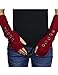 Dahlia Women's Button Accented Soft Acrylic Knit Fingerless Arm Warmer Gloves