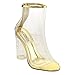 X2B FG97 Women's Ankle High Peep Toe Lucite Heel Bootie Sandals