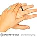 Silicone Wedding Ring Dark Grey Band for Women and Men - Size 8 Superior Rubber Rings - Premium Quality, Style, Safety, Comfort - Ideal Bands for Gym, Safe for Work, Hunting, Sports, and Travels