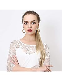 Juego de 10 pares de pendientes de gota de estilo punk para mujer, diseño geométrico, metal grueso, ligeros y grandes