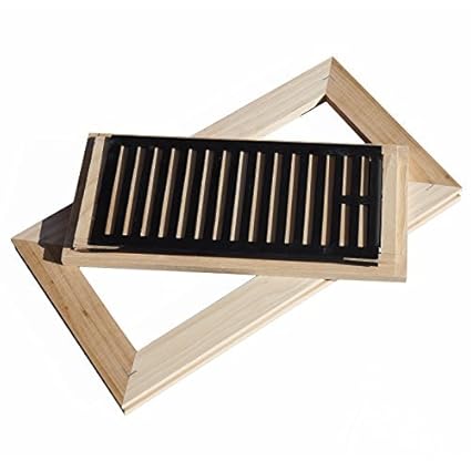 Welland 4 Inch X 10 Inch Hickory Hardwood Vent Floor Register