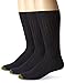 GOLDTOE Men's Windsor Wool Crew Dress Socks, 3-Pairs, Navy, Large