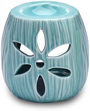 TtoyouU Ceramic Oil Warmer / Oil Diffuser / Oil Essential / Oil Burner /Wax Warmer/ Tealight Holder/Tealight Burner (Blue)