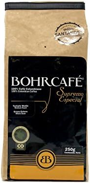 Bohrcafe | Supremo Especial | Colombian Grade Roasted Coffee | Whole Bean with Sweet Aftertaste | 8 Ounce