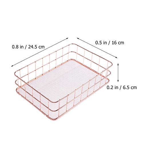 Rose Gold Desk Accessories,7-Piece Desktop Accessory Set - Desk Tray,Stapler and Staple Remover with Rose Gold Staples,Paper Clips Sets&Binder Clips,Table Photo Holder-for School Office Supplies Kit - Thumbnail 2