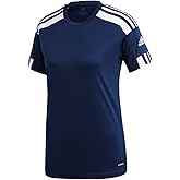 adidas Womens Squadra 21 Crew Neck Short Sleeve Jersey Soccer Cleats - Blue