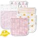 BaeBae Goods Burp Cloths for Baby Girl - Ultra Absorbent Burping Rags - Anti Shrink Unisex Burpy Clothes - Super Soft Jersey Cotton, Large 21