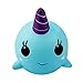BESTTY Sqishys Toys Squishy Slow Rising Whale Squishies Toys 9CM Phone Straps Ballchains FiSaingace Jumbo Milly The Whale Squishy Decompression Toys (Squishy Blue)
