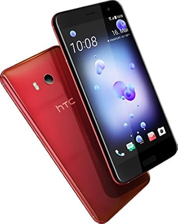 HTC U11 Smartphone (13,97cm (5,5 Zoll), 16 MP Frontkamera, 64GB Speicher, Android) solar rot, mit Amazon Alexa