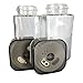 Salt and Pepper Shakers - Salt Shaker - with Adjustable Pour Holes and Matching Holder