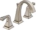 Delta Faucet Dryden Widespread Bathroom Faucet Brushed Nickel, Bathroom Faucet 3 Hole, Bathroom Sink Faucet, Metal Drain Assembly, Stainless 3551LF-SS