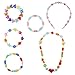 Phogary Children DIY Beads Set(500pcs), DIY Bracelets Necklaces Beads Crystal Beads for Jewellery Making for Kids Bead Necklace Bracelet Making Kit As Beads Gift Kit for Girls