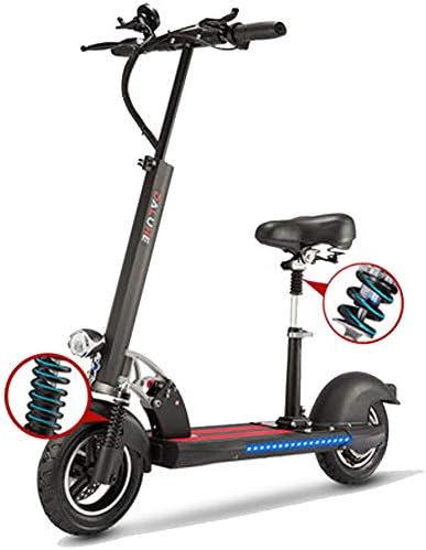 LETFF Folding Electric Bicycle 10 Inch, 350W 10A Lithium Battery for Men and Women Folding Electric Scooter
