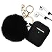 Airpods Case, Filoto Airpod Case Cover for Apple Airpods 2&1 Charging Case, Cute AirPods Silicon Case with Airpods Accessories Keychain/Skin/Pompom/Strap 2019 Summer Series (Black) primary