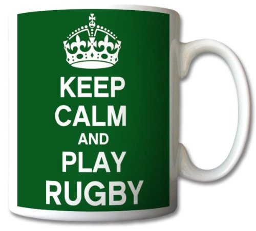 Keep Calm and Play Rugby Mug Cup Gift Retro