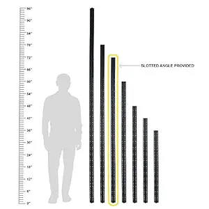 Mil-Nil HR 8 Piece 72 inch Slotted Angle DA Grey 14 Gauge (Powder Coating)
