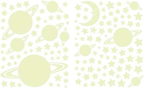 Ambiance-Live Sticker Univers 150 Glow in the Dark Stars and Planets, Phosphoresent, 45x25 cm - Image 5