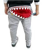 TM Unisex Little Boy Girls Teeth Zipper Harem Pants Trousers 2-7Y