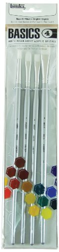 UPC 094376946482, Liquitex BASICS Paint Brush 4-Pack, Long-Handle