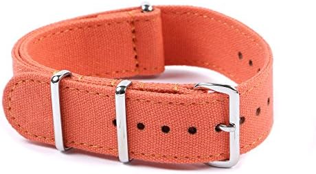 Canvas nato watch strap 20mm Orange