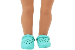 PUHIKE 18” Doll Shoes Classic Clogs, American Doll Shoes 18 in Doll Accessories for Creating a Summer Look-Blue