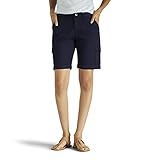 LEE Women's Relaxed Fit Diani Knit Waist Bermuda Short, Twilight Denim, 16