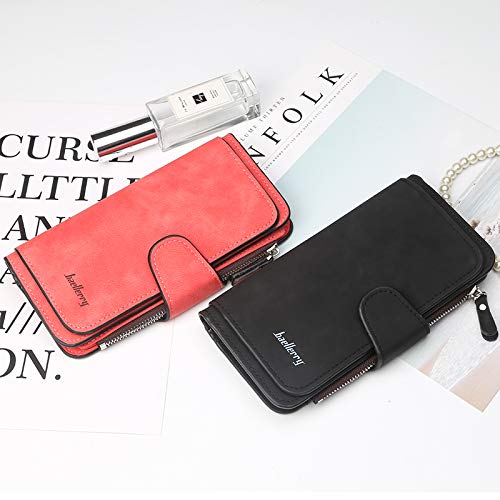 Wallet for Women RFID Blocking Clutch Purse Long Ladies Credit Card Holder Organizer(Black) …
