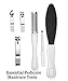 Essential Pedicure Set,6pc Gift Set.Pedicure Rasp & Foot File,Callus Remover,Specialized Nail Clipper Set,Sapphire Nail File Super Stocking Stuffers.Great Christmas, Gift Idea for Women,Men,