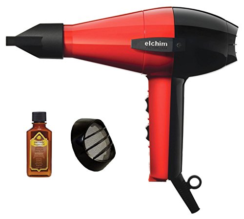 Click Here to See More Images Elchim Classic Professional 2001 Dryer - Red & Black (Bundle includes additional hair dryer filter)