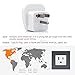 SYCON European/India to US plug adapter - Flat outlet UK to US, Europe Round Australian to USA 3 Prong-125 to 110 Travel Adaptor, European to American (Type B), White 1 Pack
