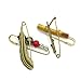 Aligle 4 Pcs Brooch Bronze Vintage Oversize Extra-Large Pins/Safety Pins Exotic Bamboo for Blankets, Skirts, Kilts, Crafts