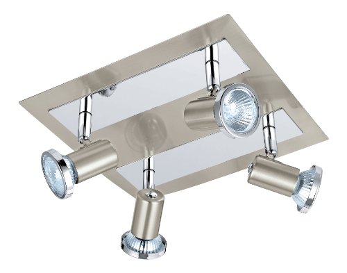 Eglo 200093A Rottelo Track Light, Matte Nickel/Chrome
